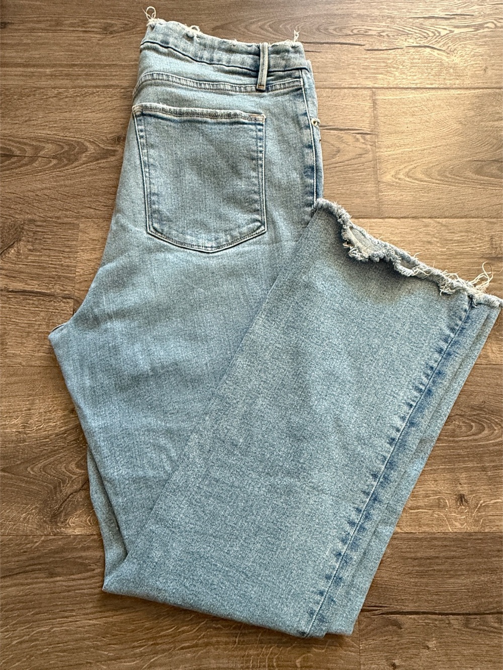 Good American Vintage high waisted Flare Jeans Blue Waist 16